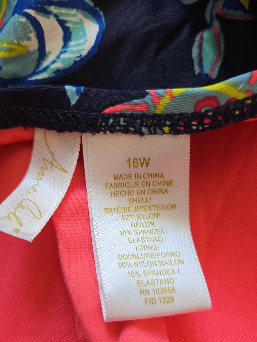 Anne Cole Twist Front Shirred One-Piece Swimsuit Holiday Paisley Size 16W NWT - Picture 8 of 10